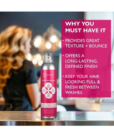 12 Benefits The Everything Hair Spray 4-in-1 Dry Shampoo for Hair Texture Volume Style Boost and Dry Wash - Refreshes Blowouts & Extends Color - All in One Hair Spray Made in USA (7 Oz) - Buy Online on GoSupps.com