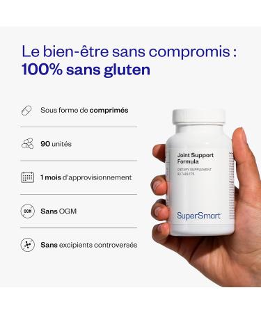Confort Articulations - Vitamine C - Extrait de Bambusa Vulgaris Standardis 75% de Silicium - Contribue la Sant des OS des Muscles et des Articulations - Sans Gluten - Supersmart - Buy Online on GoSupps.com