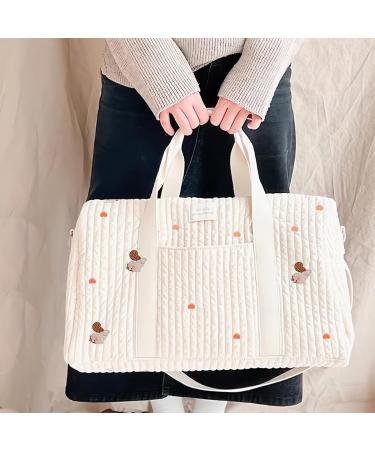 Sonarin Big Capacity Embroidery Baby Diaper Bag - Lightweight Travel Hand Luggage with Shoulder Straps - Perfect for Parents - Buy Online on GoSupps.com
