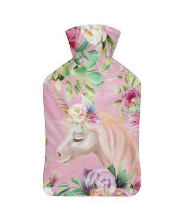 Hot Water Bottle With Lid Unicorns Rubber Hot Water Bag For Pain Relief Cramps Foot Warmer Hot And Cold Therapy