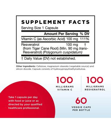 Jarrow Formulas Resveratrol 100 mg â€“ 60 Veggie Caps for Antioxidant Support - Buy Online on GoSupps.com