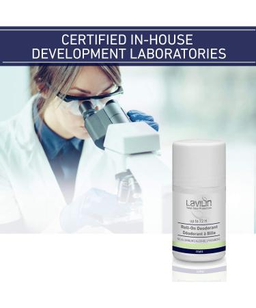 LAVILIN Roll-On Deodorant For Men | Up to 72 Hour Long-Lasting Protection | The Different Way to Prevent Unpleasant Odors Alcohol Paraben and Aluminum Free - Cruelty-Free - Kind to Skin 2.7 oz - Buy Online on GoSupps.com