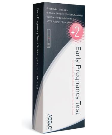 ABBLO the earliest pregnancy test - (DE-UK) - Test 7 days before your period. 5 mlU/mL sensitivity. (UK-DE Early)