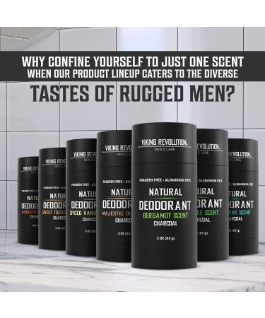 Viking Revolution Bergamot Deodorant for Men - Natural Deodorant for Men Charcoal Deodorant Men with Shea Butter Coconut Oil Baking Soda Beeswax - Mens Deodorant Aluminum Free (3oz) Bergamot 3 Ounce (Pack of 1) - Buy Online on GoSupps.com