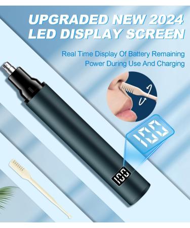 2024 Professional Nose Hair Trimmer for Men & Women - LED Display USB Rechargeable Waterproof Dual Edge Blades - Painless Grooming Tool - Buy Online on GoSupps.com