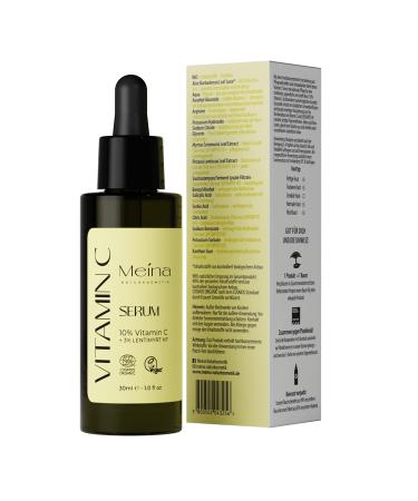 Meina Bio 10% Vitamin C Serum - Organic Anti-Aging Facial Serum for Glowing Skin | Vegan & Natural | 30ml - Buy Online on GoSupps.com