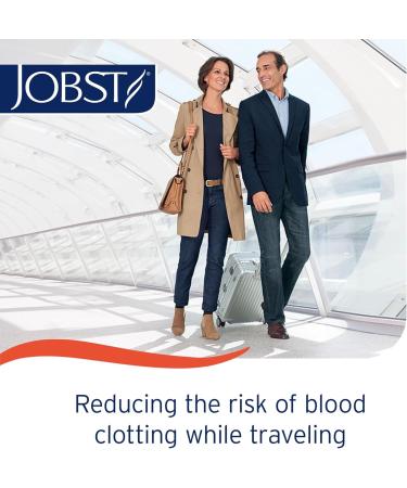 Jobst Travel Knee High Compression Socks - Prevent Deep Vein Thrombosis - 15-20 mmHg - Unisex Black XL - Buy Internationally - Buy Online on GoSupps.com