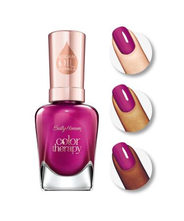 Sally Hansen Color Therapy Nail Polish 280 Robes and Ros - Nourishing Pink Color Shiny Finish | Enchanting GEMS Collection 14.7 ml - Buy Online on GoSupps.com