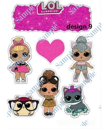Lol Dolls themed unbranded edible ICING printed sheets edible cake topper (design 2) - Buy Online on GoSupps.com