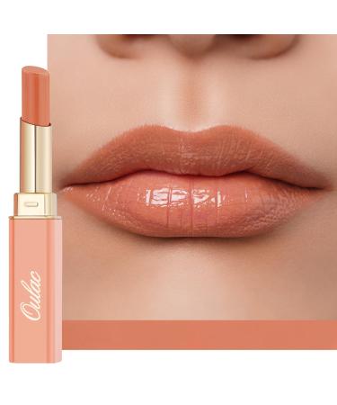 Oulac 2 in1 lipstick and lip balm juicy and shiny lip care lipstick smooth and hydrated lips shiny finish for dry cracked and brittle lips vegan (05) Nude Peach (05) - Buy Online on GoSupps.com