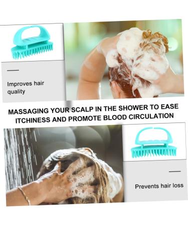 Bcoath 2-Piece Silicone Shampoo Brush Set - Scalp Massager for Adults | Hair Washing & Head Massage Brush (10.5x7x5.5cm Blue) - International Shipping Available - Buy Online on GoSupps.com