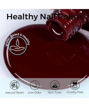 TOMICCA Nail Polish Quick Dry Burgundy Red Nail Polish Long Lasting Wine Red Cherry Red Nail Polish for DIY Salon Manicure at Home 15ml - Buy Online on GoSupps.com