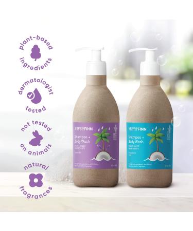 ABBY&FINN Natural Baby Shampoo + Body Wash - Lavender | 7 Ingredients, No Sulfates | Gentle 2-in-1 for Sensitive Skin | Tear-Free & Plant-Based - Buy Online on GoSupps.com