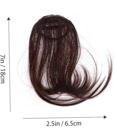 NUSITOU Piece Air Fringe Bangs Wispy Fringe Bangs Clip on Bangs Brown Clip in Hair Extensions Real Human Hair Wispy Bangs Wig Bangs Hair Clip Ponytail Miss Artificial Hair Accessories 18.00X6.50X0.50CM Brown - Buy Online on GoSupps.com