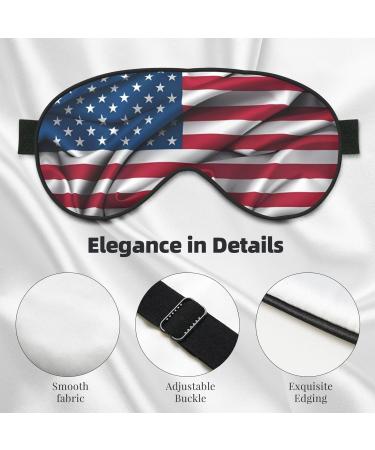 American Flag Eye Mask | Soft Adjustable Sleep Mask for Men & Women | Comfortable Nighttime Eye Covers - Buy Online on GoSupps.com