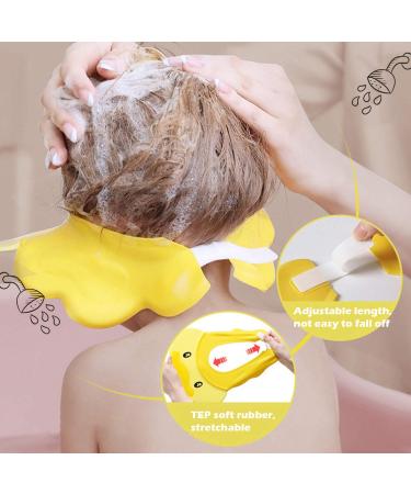 Silicone Hair Washing Hat for Toddlers | Adjustable Shampoo Cap for Kids - Yellow - Buy Online on GoSupps.com