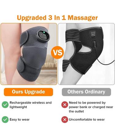 Dewedrt 3-in-1 Portable Massage Device | Knee Elbow & Shoulder Heat & Compression Relief - Buy Online on GoSupps.com