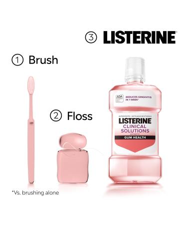 Listerine Clinical Solutions Gum Health Antiseptic Mouthwash Antigingivitis & Antiplaque Oral Rinse Helps Prevent Plaque Buildup & Immediately Kills Germs for Healthier Gums ICY Mint 1 L 33.8 Fl Oz (Pack of 1) - Buy Online on GoSupps.com