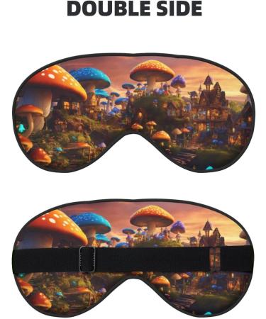 Magic Mushroom Print Eye Mask - Ultra-Soft Light-Blocking Sleep Mask for Optimal Comfort & Restful Sleep - SSIMOO - Buy Online on GoSupps.com