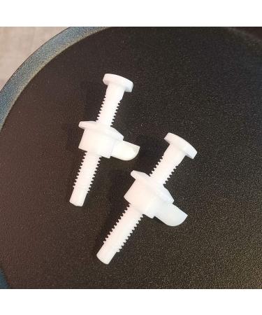 White Plastic Toilet Seat Parts with Screw and Nut for Top Mount Hinges - Buy Online on GoSupps.com