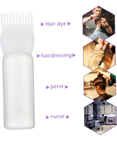Hair Oil Applicator Bottle 160ml with Hair Dye Kit Root Comb Applicator Bottle with Clear Scale Portable Hair Bleach Kit for Home Barber Shop Hair Dye Tools Hair Brushes - Buy Online on GoSupps.com