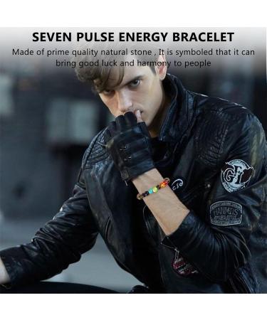 Chakra Bracelets for Women and Men Healing Crystal Natural Lava Stone Gemstones Tourist Souvenir Elastic 8mm Beads Bracelet for Anxiety Relief Yoga and Reiki Bangle Energy Balance Tiger Eye Stone - Buy Online on GoSupps.com