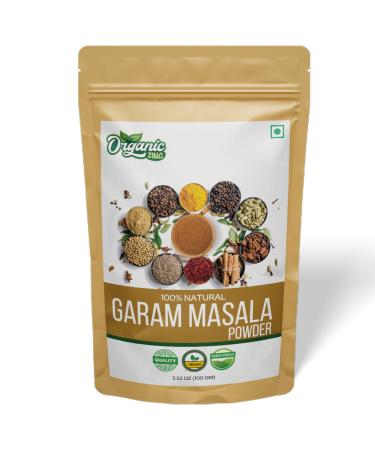 Organic Zing Organic Garam Masala - a Versatile Indian Blend of Spices and Herbs | USDA Certified | Seasoning Blend | Vegan | Preservative Free | Product of India - 100g