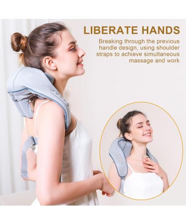 Neck & Shoulder Massage Device with Heat - 3 Speeds Deep Tissue Relief | Blue - Buy Online on GoSupps.com
