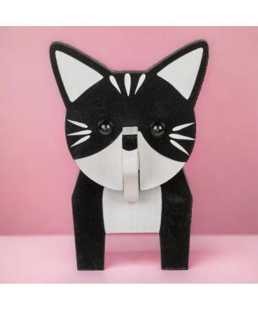 Mijoma Cat-Shaped Wooden Glasses Holder | Trendy Decorative Storage for Home & Travel | 15x10 cm Fastener - Buy Online on GoSupps.com