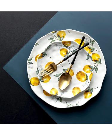 Serving Plates Creative Dinner Plates Lemon Irregular Flat Dinner Steak Salad Plate Snack Plate Household Vegetable Plate Cake Dish Home Kitchen Tableware for Appetizer Dinner and Desserts (Color : 8 Inch - Buy Online on GoSupps.com