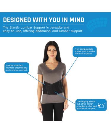 Elastic Lumbar Support Belt - Breathable Back Support for Pain Relief | Lightweight Brace with Compressive Pad | International Shipping Available - Buy Online on GoSupps.com