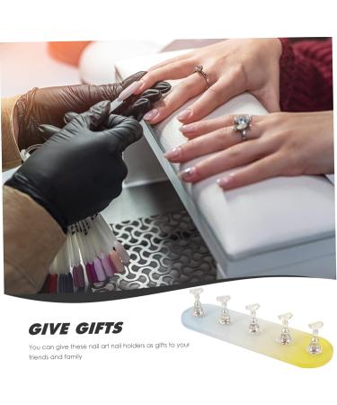 Mikinona 1 Set Nail Practice Holder Decor Fake Nails Nail Rest Magnetic Fake Nail Holder Nail Practice Stand Training Nail Display Practice Nail Racks Convenient Nail Display Plastic 12.8x3.7cm As Shown - Buy Online on GoSupps.com