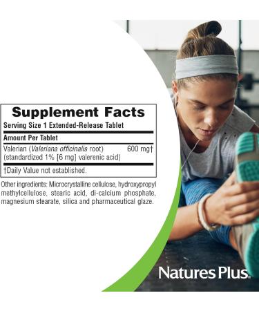 NaturesPlus Herbal Actives Valerian 600mg Extended Release - 30 Tablets - Vegetarian Gluten Free - 30 Servings 30 Count (Pack of 1) - Buy Online on GoSupps.com