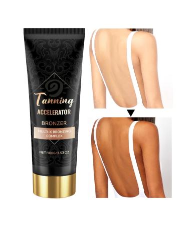 G n rique Tanning Accelerator Tanning Cream Tanner 5.91in Bronzer Lotion Moisturizing Formula Natural Bronzing Tan Enhancer for Indoor Beds Outdoor Sun Bathing Skin Care