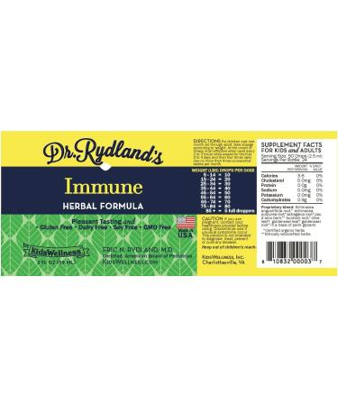 Dr. Rydland's Immune Support Herbal Liquid - 2oz | Pleasant Tasting Formula - Buy Online on GoSupps.com