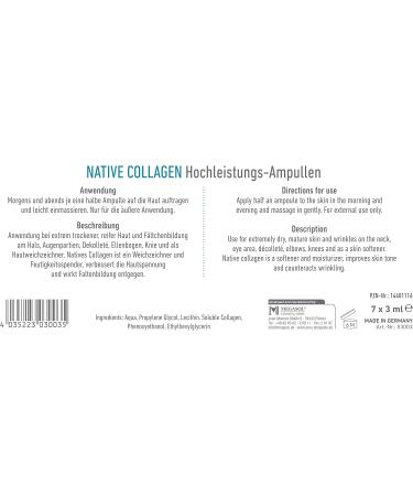  Megasol NATIVE COLLAGEN High-Performance Ampoules | Weekly Treatment with 7 x 3ml Ampoules | Anti-Wrinkle | Resealable - Buy Online on GoSupps.com