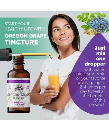 Oregon Grape Tincture Organic Oregon Grape Extract (Mahonia aquifolium) - Non-GMO in Cold-Pressed Organic Vegetable Glycerin 2 oz 2 Fl Oz (Pack of 1) - Buy Online on GoSupps.com
