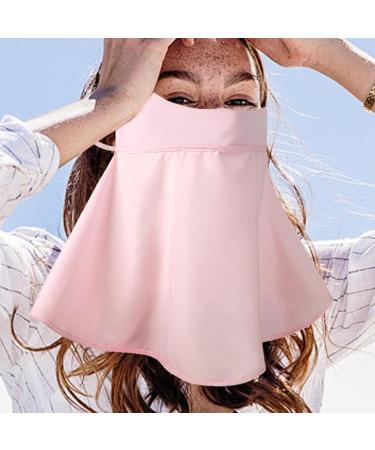 Bexdug Sun Face Shield | UV Protection Facial Cover & Scarf - Soft Stylish Neck Protection in Pink - Buy Online on GoSupps.com
