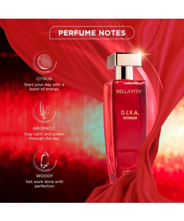 Bloom Beauty Bella Vita Luxury Women Diva Eau De Parfum Liquid Perfume with Bergamot Black Currant Lily Musk Floral Fruity Long Lasting Edp Fragrance Scent 100 Ml - Buy Online on GoSupps.com