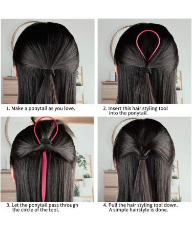 BSORO 2pcs Tail Hair Loop Tool Set - Hair Braiding & Twisting Tool for Easy Styling - Black - Buy Online on GoSupps.com