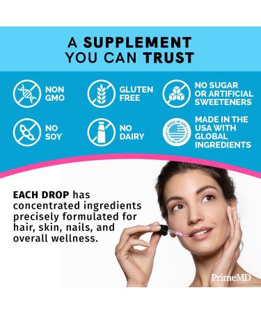 2-Pack Liquid Biotin Collagen Keratin Drops for Hair Skin Nails - 25000mcg Biotin & Collagen Supplement - Hair Growth Formula - 4 fl oz - Buy Online on GoSupps.com