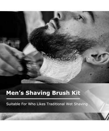 Elvielsl Men's 3-in-1 Shaving Kit with Badger Hair Brush and Stainless Steel Bowl - Traditional Wet Shave Set for Men - Buy Online on GoSupps.com