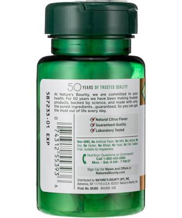 Nature's Bounty Vitamin C + Zinc - Immune Health Support Supplement 60 mg 60 Tablets | Buy Online Worldwide - Buy Online on GoSupps.com