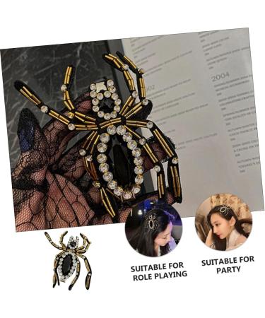 Beatifufu Hairpin Goody Barrettes for Women Rhinestone Barrettes for Women Headwear for Women Hair Clip for Women Barrettes for Hair Rhinestone Spider Hair Clip Girl Headdress Plastic - Buy Online on GoSupps.com
