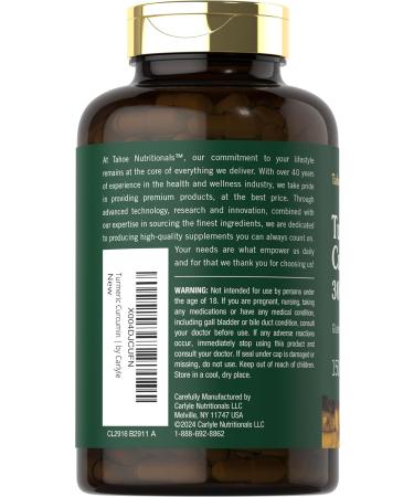 Turmeric Curcumin 3000mg | 150 Capsules | Turmeric Supplement with Black Pepper Extract | Non-GMO Gluten Free Herbal Complex - Buy Online on GoSupps.com