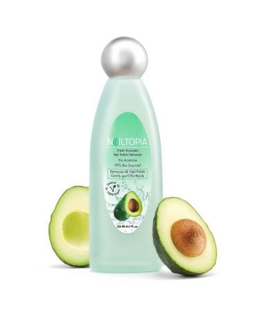 Nailtopia Fresh Avocado Nail Polish Remover - 8 oz - Gentle & Non-Toxic Acetone-Free Formula for Softening Cuticles & Strengthening Nails - Buy Online on GoSupps.com