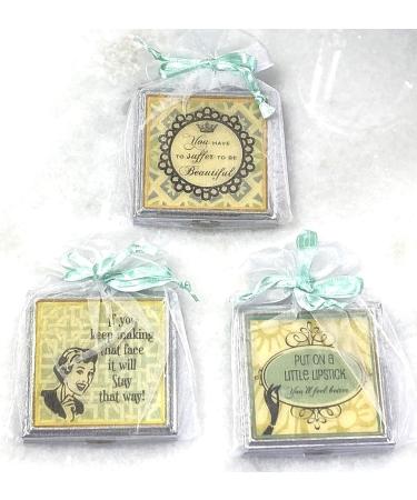 Retro Compact Mirror: Sassy Remarks for Travel Purse - Beauty & Lipstick Motivation - Buy Online on GoSupps.com