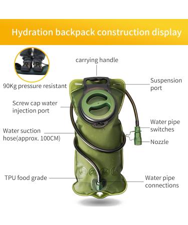 Buy Tikxlafe 2L Drinking Bladder - Water Bladder with Bite Valve for Outdoor Cycling & Hiking - Buy Online on GoSupps.com