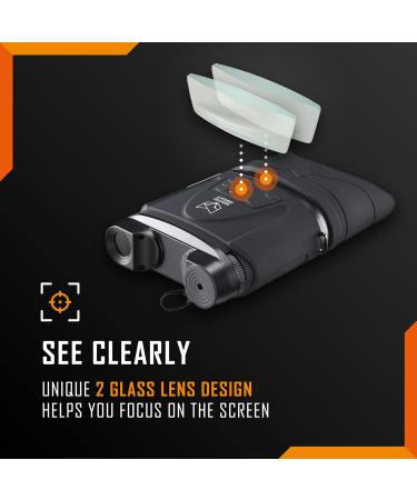 Nightfox Corsac 2 1080p HD Digital Infrared Night Vision Goggles | Records 1080p HD Footage  32GB Memory | 200yd+ Range | Dual Lens Extra-Large Viewing Screen | NVG Night Vision Binoculars with Camera - Buy Online on GoSupps.com