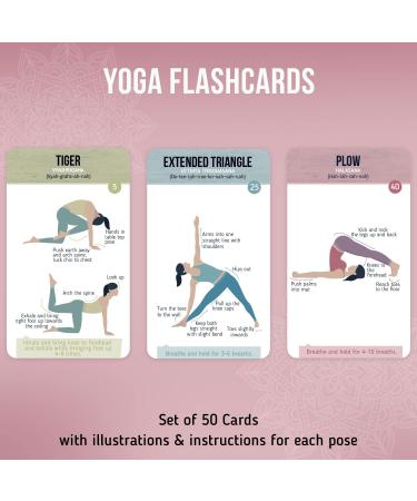 merka Yoga Pose Cards (50 Deck) - Yoga Accessories for All Levels - Men, Women, Children - Flash Cards of Poses and Asanas - Buy Online on GoSupps.com
